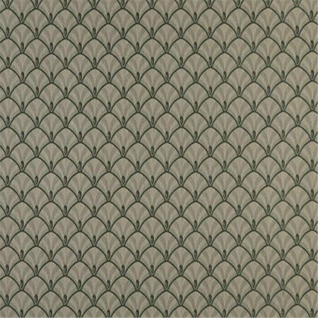 FINE-LINE 54 in. Wide - Dark Green And Beige Fan Jacquard Woven Upholstery Fabric FI2933912